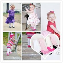 Retail 3pieces/lot 0-6months tights stockings pure color shoe style children Kids infant Baby Combed Cotton spring autumn fall