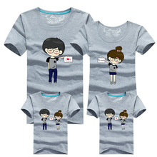 1psc Mother and Daughter Clothes 2016 Designer LOVE Printed Family Matching Clothing Family Look Women Child Girls Boys t shirts