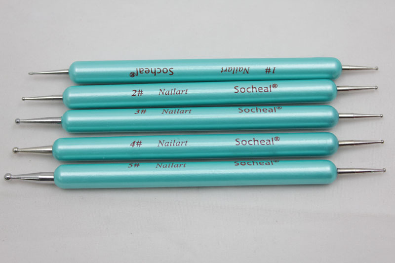 Dotting Pen Nail Art Design Set Dotting Painting Drawing Polish Brush Pen Tools Free Shipping
