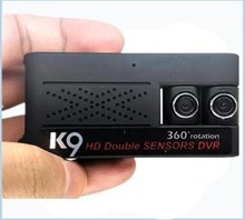 K9 HD 720P Dual Lens Car DVR Camera Mini Handheld 360 Degree Rotation Camcorder Motion Detection