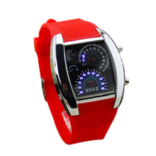2015 fashion men digital Watches LED Backlight Military WristWatch Sports Meter red