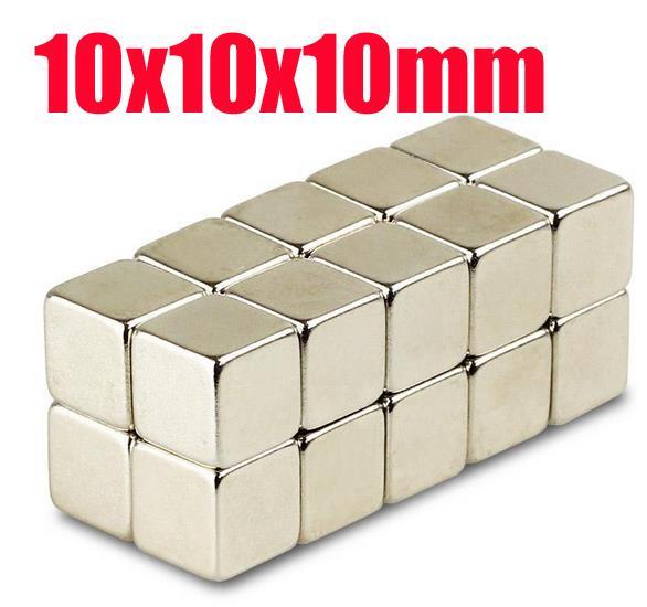 Гаджет  10*10*10 n52 magnet Wholesales 100pcs Strong Block Cube Magnets 10mm x 10mm x 10mm Rare Earth Neodymium magnets None Строительство и Недвижимость