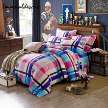 Sanding Cotton Bedding Set-(Duvet Cover + Bed Sheet + Pillowcase) Multi-colored Tartan Style | 800TC | Very High Quality