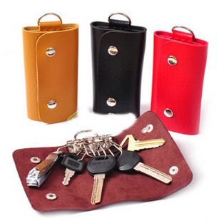 2014 New Fashion Mini Key Wallets Cheap Candy Colors PU Leather Bags For Key Holders