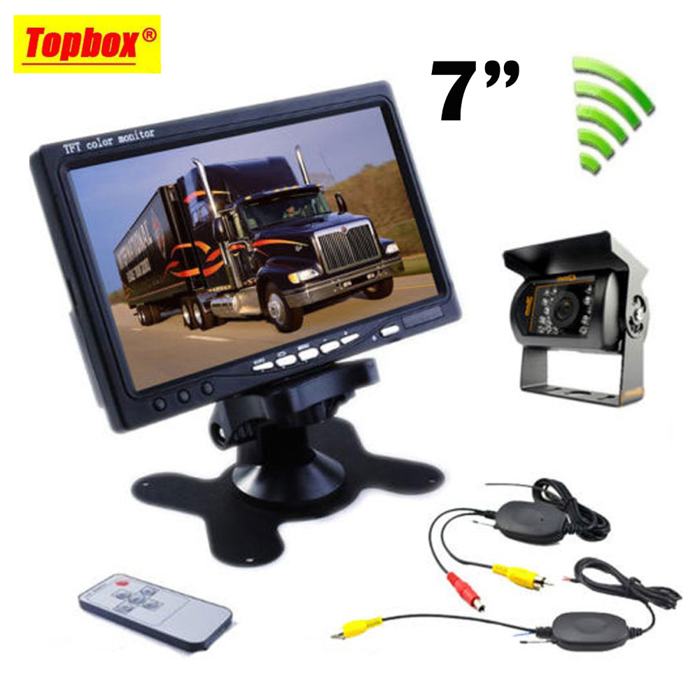 Wireless Truck Vehicle Car Rear View Camera IR Night Vision Waterproof Backup Kit 7 Wireless Truck Vehicle Car Rear View Camera IR Night Vision Waterproof Backup Kit 7