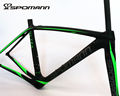 Pleasantly surprised Super light 750g carbon frame SPOMANN bike road frame 700C bicycle parts 47 50