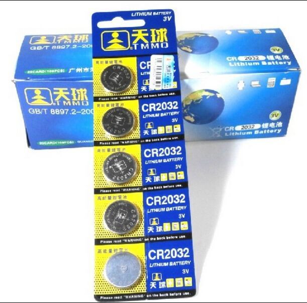 5pcs CR2032 Coin Cell Wholesale High Capacity 220mAh Lithium Battery LR44 CR2032 Battery Toys Computer Motherboards