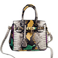 2016 New Summer Women Snake Leather Handbags Fashion Female Crossbody Bag Lock Shoulder Messenger Bag for