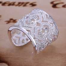Lose Money Promotions! Wholesale 925 silver ring, 925 silver fashion jewelry, Insets Multi Heart Ring  SMTR106