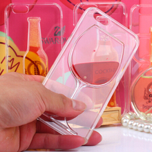 Hot sale Red Wine Cup Liquid Transparent Case Cover For Apple iPhone 6 6 Plus 5