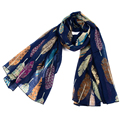 Feather scarf women sping 2016 new fashion flower shawl hijab cape wrap foulard echarpes foulards femme