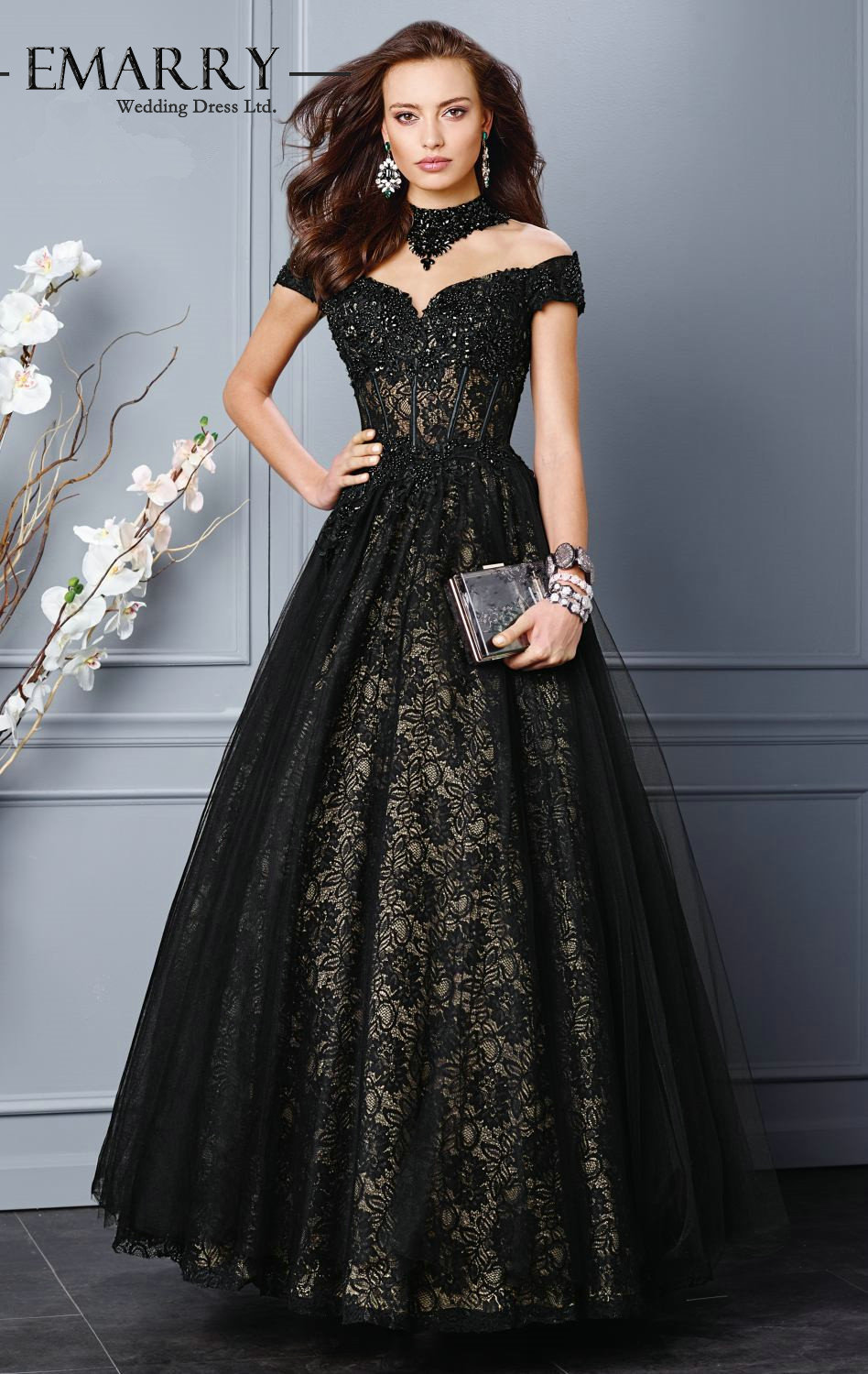 Lace evening gowns on sale