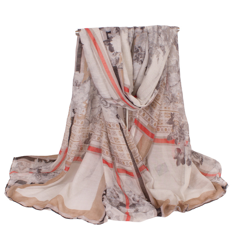 Brand Women Scarves New Fashion Pashmina Shawl font b Tartan b font Floral Retro Pattern Winter