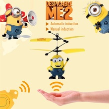 Remote Control RC Helicopter Induction Flying Despicable Me Minion Quadcopter Drone Drone Kids Toy VS Fairy Doll x5sw x5c