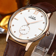 Fashion men and women s business casual wristwatch rose goldren diamond dial watch with calendar small