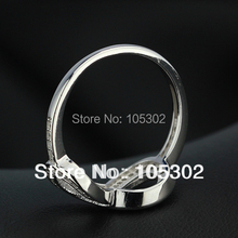 Genuine 925 Sterling Silver 8 Shaped Wedding Jewelry Knot Flowers Rings For Women Brand Lady Infinity