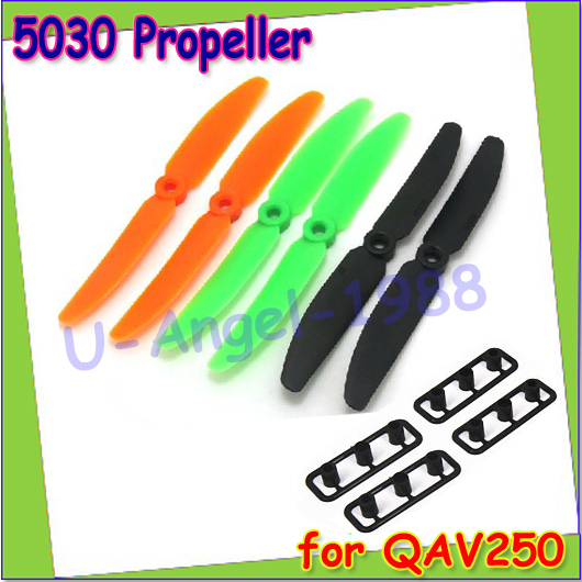 Wholesale 10 Pair (20 Pcs) 5030 Propeller 5*3 2-Blade Props CW/CCW (ABS) Multicopter for QAV250 C250  Helicopter Drop shipping
