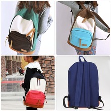 2016 Fashion Hit Color Backpack Women Handmade Canvas Schoolbags Backpack for Teenager Girls Mochila Rucksack Bag