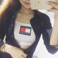 New design fashion brand street style very sexy LOGO classic short paragraph sling spring summer girls