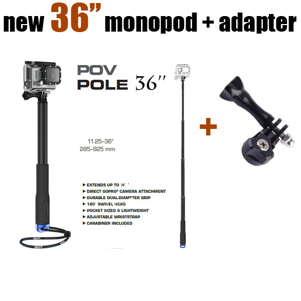 SJCAM sj4000 monopod xiaomi yi tripod monopod gopro adapter for gopro