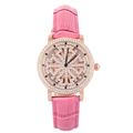 Fashion Vintage Flower Hollow Dial Women Dress Watches Crystals Rotation Quartz Wrist watch Leather Relojes GOOD