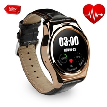 2016 hot selling S04 smart watch Round IPS touch screen heart rate monitor sync call messages smartwatch for Apple IOS Android