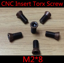 100pcs/lot M2*8 Alloy Steel  CNC  Insert Torx Screw for Replaces Carbide Inserts CNC Lathe Tool