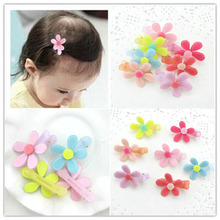 10pcs Top Selling Plastic Flower Kids Hair Clips BB Duck Barrettes Baby Girl Hairpin Enfants Toddler Cute Headwear Accessories