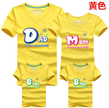 Dam Mom Baby We Are a Happy Family Printed Family Matching Clothing Family Look Summer Women Men Children T shirts Baby Garment