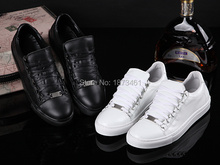 Hotest high quality White Red Black Genuine Leather Low Top Shoes Lace Up Casual Shoes Outdoor Flat Shoes Men Shoes Luxury Brand
