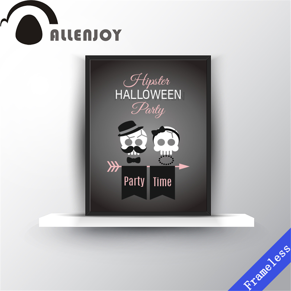 Hipster Halloween Skull Couple Wall Art Print Canvas Decorative Picture Poster Oil Paintings For Living Room Home Decor Unframed Hipster Halloween Skull Couple Wall Art Print Canvas Decorative Picture Poster Oil Paintings For Living Room Home Decor Unframed