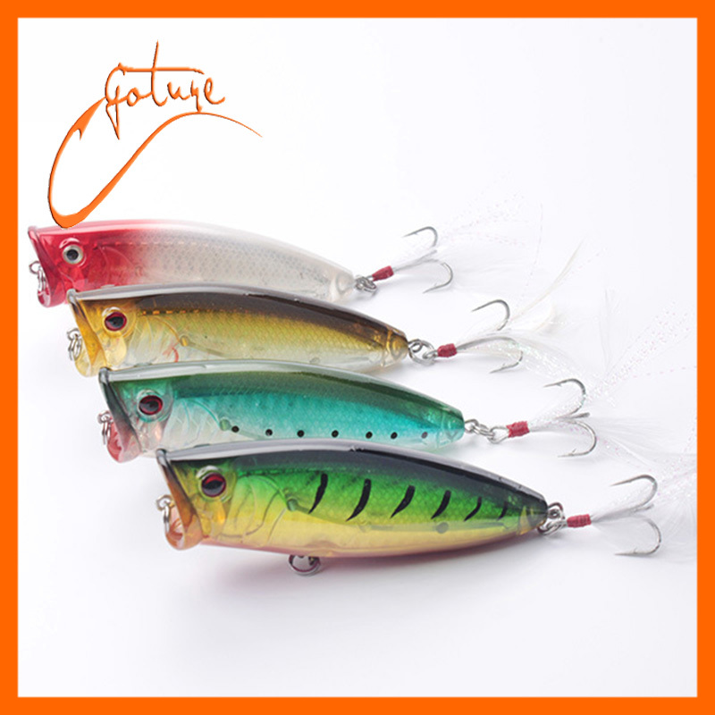4pcs lot top water popper plastic fishing lure 4pcs lot top water popper plastic fishing lure