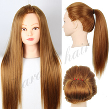 22”Blonde Professional Styling Head ,Wig Head Stand Women Makeup Hairdressing Dummy Doll Training Head , Hair Mannequin Head
