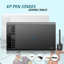XP-Pen Star 03 Parblo A610( Ugee M708 ) Graphics Drawing Tablet with Battery-free PASSIVE Pen Digital Pen Good as Huion H610 Pro