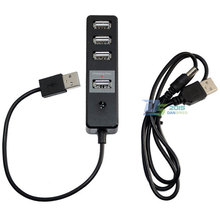 3 Port USB2 0 Hub 1 Smart Charging Port Adapter for Tablet PC Smartphone Black