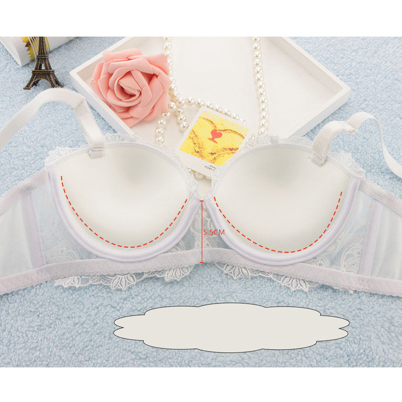 cotton bow embroidered flowers push up BC cup bra set sexy lingerie underwear bra set 13