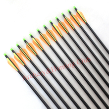 30 fiberglass 8mmOD hunting arrow with arrow nock feathers and arrow tips compound bow archery and