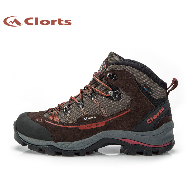 Clorts Men New Outdoor Hiking Boots Suede Leather Sports Shoes Waterproof Hiking Shoes Anti-Slip Mountain Boots HKM-303A