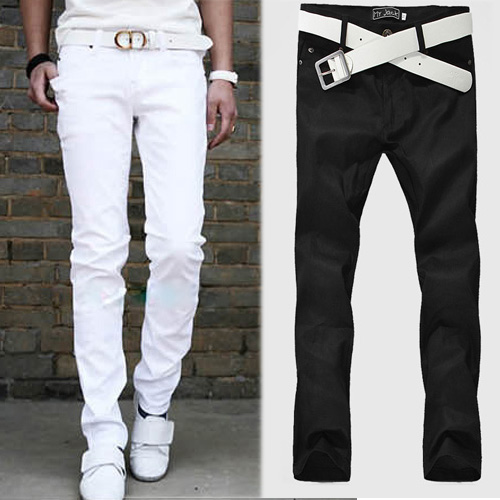 white skinny dress pants