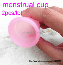 2pcs lot Feminine Hygiene Product menstrual cup high quality medical grade silicone OPP bag packing S