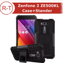 High Quality Case for ASUS Zenfone 2 Laser ZE500KL 5.0inch Cellphone TPU+PC Protective Cover Hybrid Kickstand Case With Stander