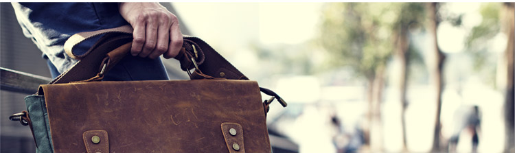 Men's Retro Vintage Shoulder Messenger Distressed Genuine Crazy