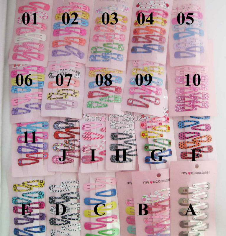 Mix Colors Mix 3 Patterns 36pcs Children Hairpins baby girl hair clips for hair headwear accessories