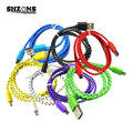 Hot 1m 2m 3m Braided Wire Micro USB Cable Sync Nylon Woven Charger Cords for Samsung