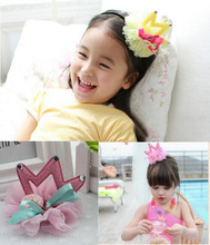 elastic band bracelet summer style hair accessories baby girl headband clips gum weave baffle braided bow bandana ornaments 6811