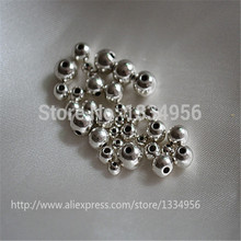 100pcs lot Charms antique Tibetan Silver Metal Beads Round Shape fit European bracelet jewelry findings DIY