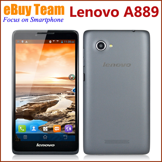 Original Lenovo A889 Android 4 2 2 MTK6582 Quad Core Cell Phones 1 3GHz RAM 1GB