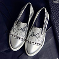 NEW 2016 Spring Fall Brand Women Snakes Loafers Flats Shoes Woman Casual Slip on Platform a
