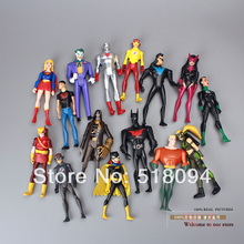 DC Comics Superman Green Lantern The Flash The Atom Black Canary PVC Action Figures Collection Model Toys 15pcs/set HRFG170