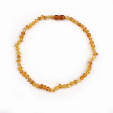 Wholesale HOT 33cm Natural Amber Stones Certified Baltic Amber Baby Teething Necklace Children Chew Necklace Baby Amber Jewelry